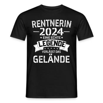 Rentnerin 2024 Lustiger Spruch Pesion Ruhestand - Männer T-Shirt - Schwarz - Vorne - AI Model Male 178 light (178cm)