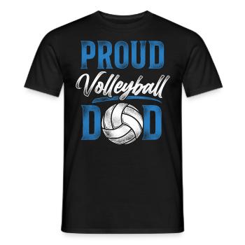 Volleyball Player Team Dad Father - Men's T-Shirt - black - Front - AI Model Male 178 light (178cm)