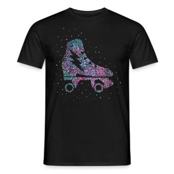 Patineur Roller Roller Patins à roulettes - T-shirt homme - noir - Devant - AI Model Male 178 light (178cm)