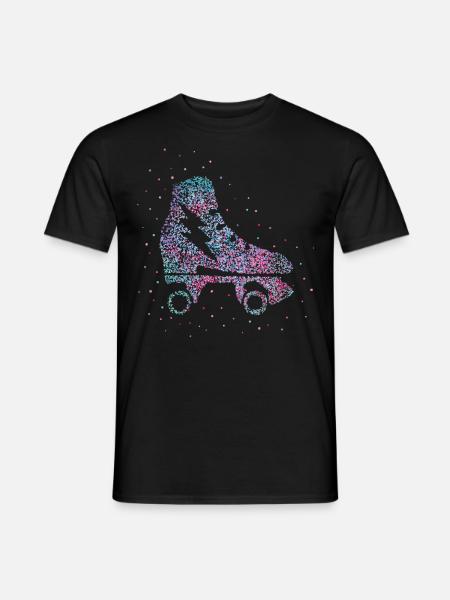 Skater Rollschuhfahren Rollschuhe - Männer T-Shirt - Schwarz