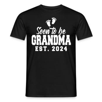 Bientôt grand-mère 2024 - T-shirt homme - noir - Devant - AI Model Male 178 light (178cm)