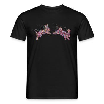 Rabbit Rabbit Rabbit Dwarf Rabbit - Men's T-Shirt - black - Front - AI Model Male 178 light (178cm)
