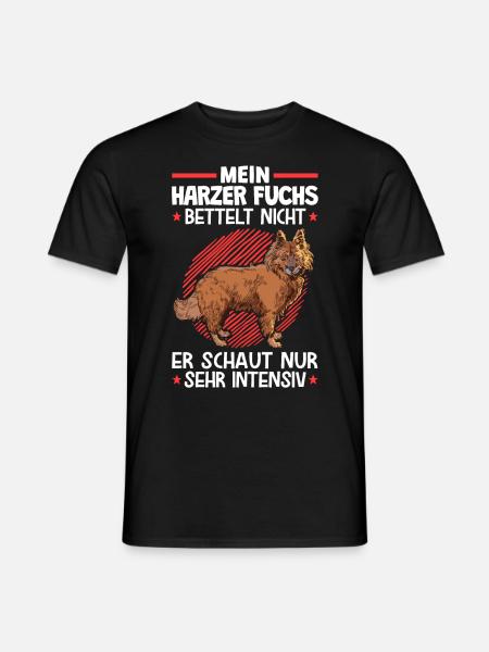 Mein Harzer Fuchs bettelt nicht Hütefuchs - Männer T-Shirt - Schwarz