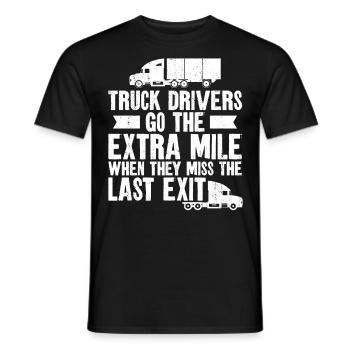 Camionneur Chauffeur Camion Vintage - T-shirt homme - noir - Devant - AI Model Male 178 light (178cm)