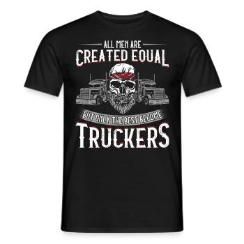 Camionneur Chauffeur De Camion Vintage Tout - T-shirt homme - noir - Devant - AI Model Male 178 light (178cm)
