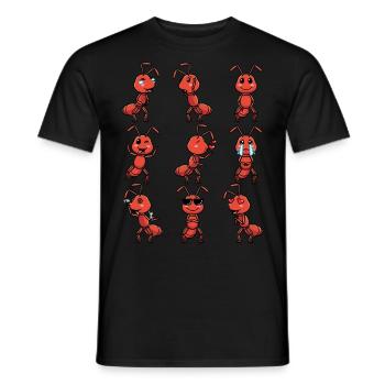 Feuerameise Emoticon - Männer T-Shirt - Schwarz - Vorne - AI Model Male 178 light (178cm)