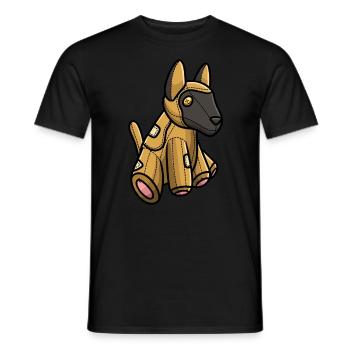 Malinois Dog Cuddly Toy Motif - T-shirt homme - noir - Devant - AI Model Male 178 light (178cm)
