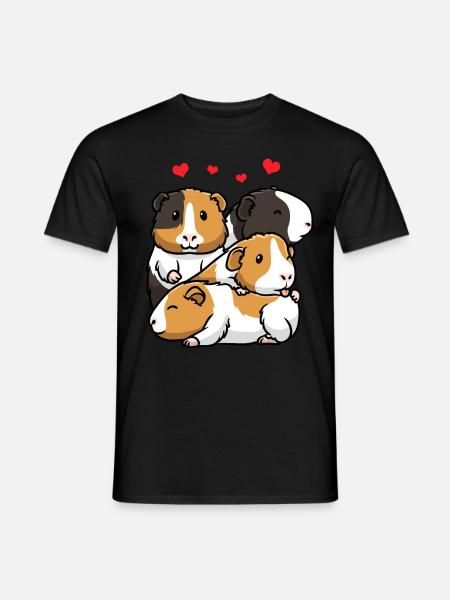 Cavia's Huiselijke cavia's - Heren T-shirt - zwart