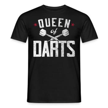Darts Girl Vintage Reine des Fléchettes - T-shirt homme - noir - Devant - AI Model Male 178 light (178cm)