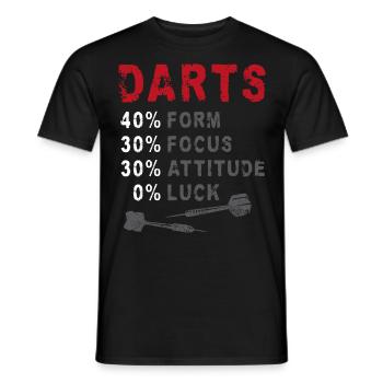 Fléchettes Vintage Fléchettes 40% Forme 30% - T-shirt homme - noir - Devant - AI Model Male 178 light (178cm)