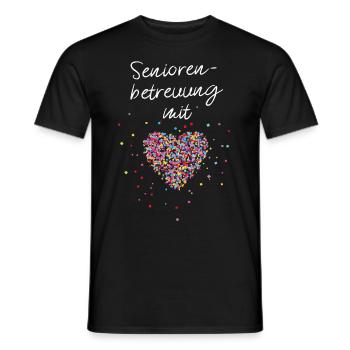 Seniorenbetreuung Mit Herz Altenpflege - Männer T-Shirt - Schwarz - Vorne - AI Model Male 178 light (178cm)