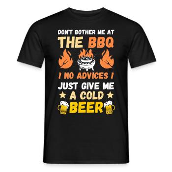 BBQ, barbecue et boisson à la bière pour les amateurs de bière - T-shirt homme - noir - Devant - AI Model Male 178 light (178cm)
