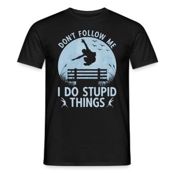 Parkour Freerunning Parkour Runner Ne me suivez pas - T-shirt homme - noir - Devant - AI Model Male 178 light (178cm)