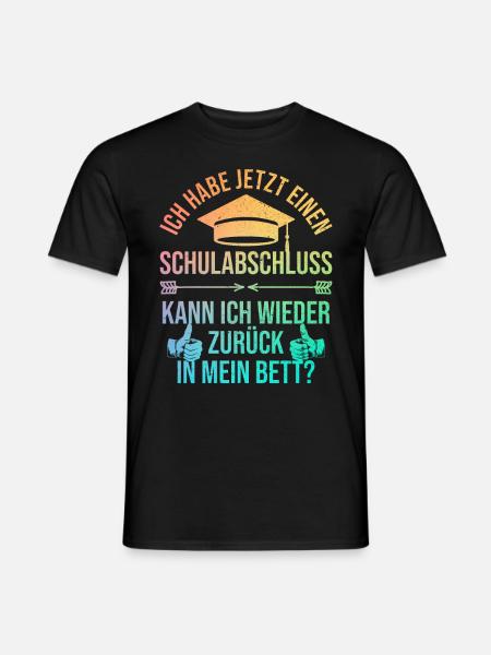 Abschlussgeschenk Abschluss Schulabschluss Abi - Männer T-Shirt - Schwarz