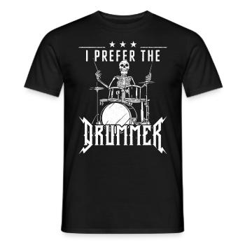 Batteur Drum Set Girl Girlfriend - T-shirt homme - noir - Devant - AI Model Male 178 light (178cm)
