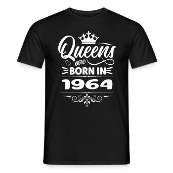Queens Are Born In 1964 - Männer T-Shirt - Schwarz - Vorne - AI Model Male 178 light (178cm)