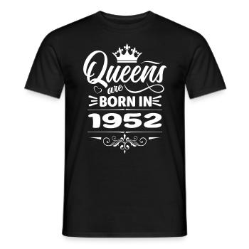Queens are Born 1952 - Men's T-Shirt - black - Front - AI Model Male 178 light (178cm)