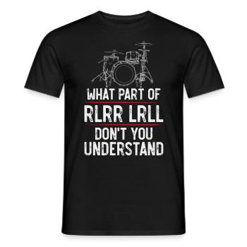 Drummer Drum Set Vintage What Part - Men's T-Shirt - black - Front - AI Model Male 178 light (178cm)