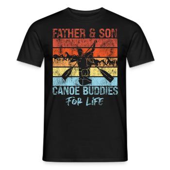 Sprint Canoe Canoeing Son Father - Men's T-Shirt - black - Front - AI Model Male 178 light (178cm)