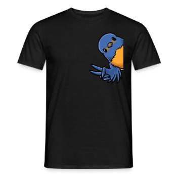 Hut Singer Bird - Men's T-Shirt - black - Front - AI Model Male 178 light (178cm)