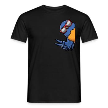Hut Singer Bird avec lunettes de soleil - T-shirt homme - noir - Devant - AI Model Male 178 light (178cm)