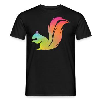 Squirrel Acorn Water Color - Men's T-Shirt - black - Front - AI Model Male 178 light (178cm)