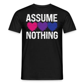 Bisexuel Bi Pride Flag Assume - T-shirt homme - noir - Devant - AI Model Male 178 light (178cm)
