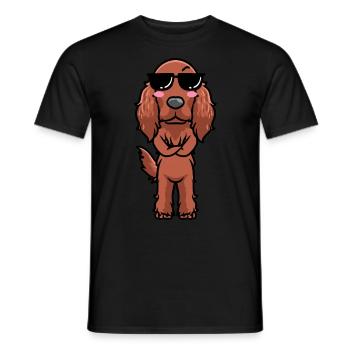 Irish Setter Hund Irischer Roter Setter - Männer T-Shirt - Schwarz - Vorne - AI Model Male 178 light (178cm)
