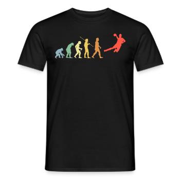 Handball Evolution Retro Sport Joueur de handball - T-shirt homme - noir - Devant - AI Model Male 178 light (178cm)