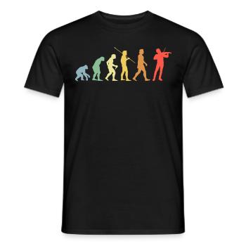 Violon Evolution Rétro ViolonIste - T-shirt homme - noir - Devant - AI Model Male 178 light (178cm)
