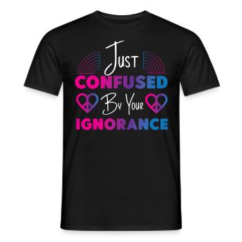 Bisexual Bi Pride Flag Just - Männer T-Shirt - Schwarz - Vorne - AI Model Male 178 light (178cm)