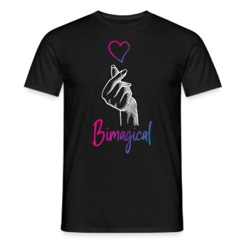 Bisexuel Bi Pride Flag Jeu de mots - T-shirt homme - noir - Devant - AI Model Male 178 light (178cm)