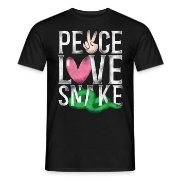 Serpent Serpent Fille Vintage Paix - T-shirt homme - noir - Devant - AI Model Male 178 light (178cm)