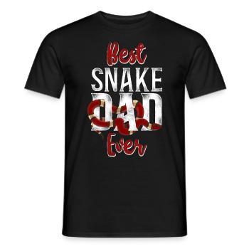 Snake Serpent Dad Father Vintage - Men's T-Shirt - black - Front - AI Model Male 178 light (178cm)