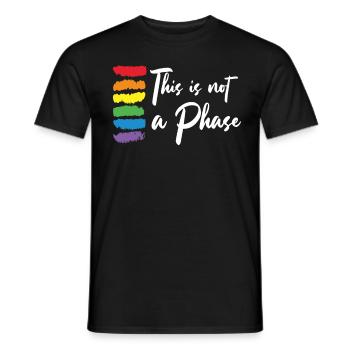 This Is Not A Phase Gay Pride Month | LGBT - Männer T-Shirt - Schwarz - Vorne - AI Model Male 178 light (178cm)