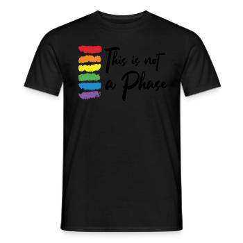 Ce n’est pas une phase Mois de la fierté gaie | Les personnes LGBT - T-shirt homme - noir - Devant - AI Model Male 178 light (178cm)