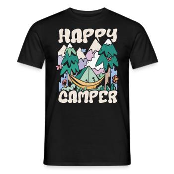 Faire des souvenirs Un camping à la fois Camping - T-shirt homme - noir - Devant - AI Model Male 178 light (178cm)