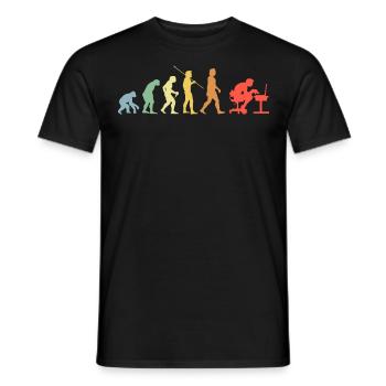 Zocken Evolution Retro Gaming Gamer - Männer T-Shirt - Schwarz - Vorne - AI Model Male 178 light (178cm)