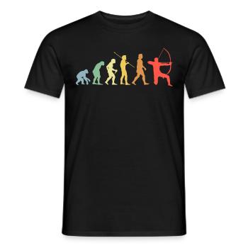 Bogen Evolution Retro Bogenschießen Bogenschütze - Männer T-Shirt - Schwarz - Vorne - AI Model Male 178 light (178cm)