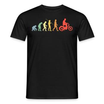 Cyclomoteur Evolution Rétro Cyclomoteur Cyclomoteur Rider - T-shirt homme - noir - Devant - AI Model Male 178 light (178cm)