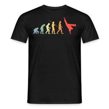 Capoeira Evolution Retro Martial Arts Martial Artist - Men's T-Shirt - black - Front - AI Model Male 178 light (178cm)
