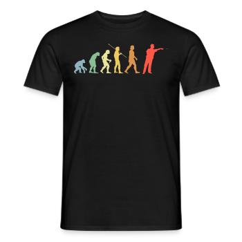 Dart Evolution Retro Darts Dartspieler - Männer T-Shirt - Schwarz - Vorne - AI Model Male 178 light (178cm)