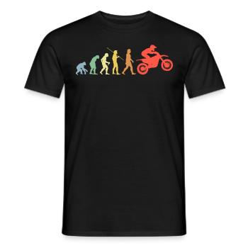 Motocross Evolution Retro Moto Motocross Rider - T-shirt homme - noir - Devant - AI Model Male 178 light (178cm)