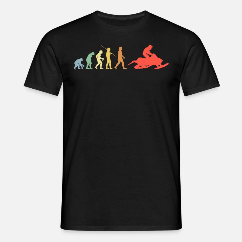 Snowmobile Evolution Retro Snowmobile - Men's T-Shirt - black