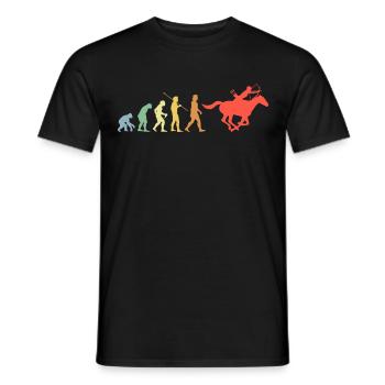 Pferd Und Bogen Evolution Retro Bogenschießen - Männer T-Shirt - Schwarz - Vorne - AI Model Male 178 light (178cm)