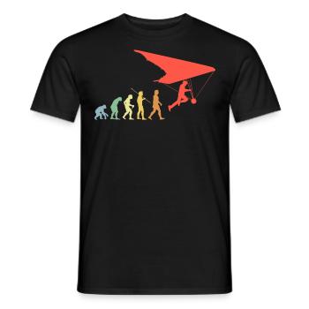 Paragliding Evolution Retro Paraglider Gift - Men's T-Shirt - black - Front - AI Model Male 178 light (178cm)
