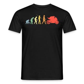 Rennmaschine Evolution Retro Motorrad Geschenk - Männer T-Shirt - Schwarz - Vorne - AI Model Male 178 light (178cm)