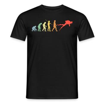 Diving Evolution Retro Diving Suit Diver - T-shirt homme - noir - Devant - AI Model Male 178 light (178cm)