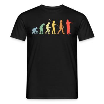 Trumpet Evolution Retro Music Trumpet Player - Men's T-Shirt - black - Front - AI Model Male 178 light (178cm)