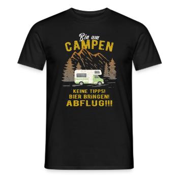 Wohnmobil Camping - Männer T-Shirt - Schwarz - Vorne - AI Model Male 178 light (178cm)